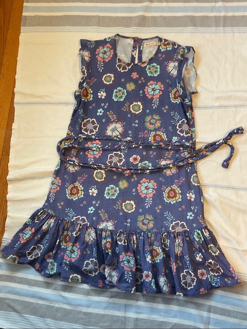 Marine Layer Floral Ruffle-Hem Dress